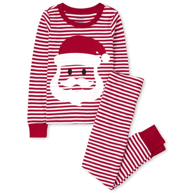 Set de pijama navideño de Papá Noel de The Children's Place, 100% algodón