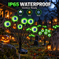thumbnail image 5 of LOMYOLO Halloween Solar Eyeball Lights Outdoor, 2 Pack 12 LED Scary Swaying Eye Landscape Path Lights Waterproof Solar Garden Lights for Yard Lawn Walkway Patio Halloween Decorations Party Decor, 5 of 8