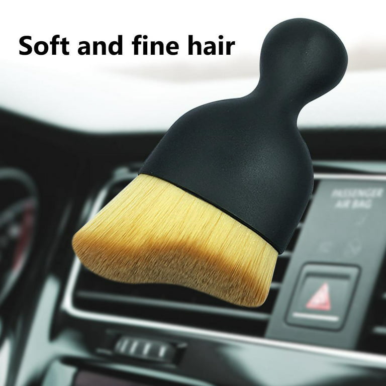 Car Interior Detailing Brush,soft Bristle Cleaning Brush Car Detailing  Brush Dusting Brush,car Interior Cleaning Tool,auto Detail Brush  (black&brown)