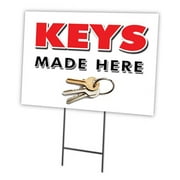 18 x 24 in. Yard Sign & Stake - Keys Made Here