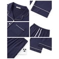 thumbnail image 6 of UVN Womens Winter Pajama Long Sleeve Casual Ladies Button Down Lounge Set for Women Soft Sleepwear Set with Pockets, 6 of 9