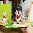 thumbnail image 6 of Aihimol Cute Creative Easter Greeting Card 3D Stereo Holiday Blessing Card Rabbit Ear Corgi, 6 of 7