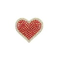 thumbnail image 2 of Women's Red Rhinestone Heart Brooch Pin - Crystal Valentine Love Jewelry Gift for Her, Wedding, Party, Anniversary, Mother's Day Accessories (1 Pin), 2 of 5