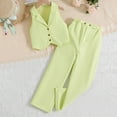 thumbnail image 2 of Chbgutlmr Baby Girls Clothes Kids Sleeveless Button Vests Tops Straight Leg Pants Sets Loose Casual Outfits, 2 of 3