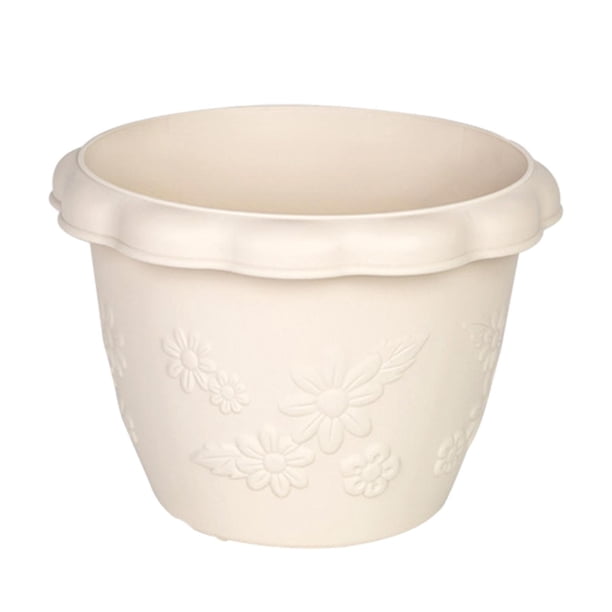 Maceta decorativa de resina para plantas de interior. Medio