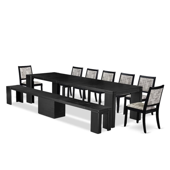 Luxe by East West Furniture 9-piece Dining Room Table Set a Rectangular Dining Table