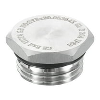 Uxcell 304 Stainless Steel Pipe Plug Fitting G1/2 Male Thread Outer Hex Head Cap Hexagonal Head Bung Plugs Fittings with Seal Ring for Air Water Oil Gas Tube