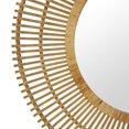 thumbnail image 5 of DecMode 37" x 37" Brown Handmade Stick Starburst Wall Mirror with Wrapped Details, 5 of 12