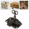 thumbnail image 2 of 1 juego de cerradura antigua para puertas de armarios, cajones y cómodas con llave., 2 of 7