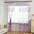 thumbnail image 5 of Sheer Curtains,Voile Curtains,39‘’X78.7‘’ Window Screen Decoration Cluster Flower Tulle Curtain Tulle Tracery Voile Drape Drapery Polyester Fabric, 5 of 7