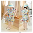 thumbnail image 2 of Girl Dresses100% Cotton Children's Clothing Summer Kids Clothes Girls Party Princess Fashion Outfit Flower Pattern Beach Dresses, 2 of 6