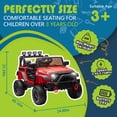 thumbnail image 2 of Okybaby 24V Kids Ride on Truck Car with Parents Remote,400W Motor, Electric Power Ride on Toy Car with High Chassis, Four-wheel Suspension, LED Light,USB,Bluetooth,MP3 for Kids Aged 3+,Red, 2 of 7