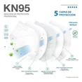 thumbnail image 3 of Best Trading 50 Cubrebocas KN95, Mascarilla de Protección Certificada, Tapabocas Individual con 5 Capas de Protección contra Partículas, con Ajustador Nasal Oculto, Tecnología Ligera (Blanco), 3 of 5