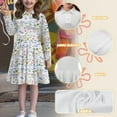 thumbnail image 6 of DISNIMO Butterfly Dress for Girls Dragonfly Dress Girls Flower Dresses 4-5 Kids Long Sleeve Skater Dress with Collar Girls Dresses with Buttons Animal Dress Girl Midi Dress Fall Swing Dress Girls, 6 of 7
