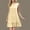 Beige, variant on Womens Dress Summer Solid Color Casual Solid Color Crew-neck Back Button Sleeveless Sundress