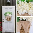 thumbnail image 4 of Pebbuoy Hydrangea Rattan Flower Basket Wreath Bowknot Indoor Outdoor Window Front Door Wall Hanging Artificial Flower Spring Summer Farmhouse Decoration, 4 of 6