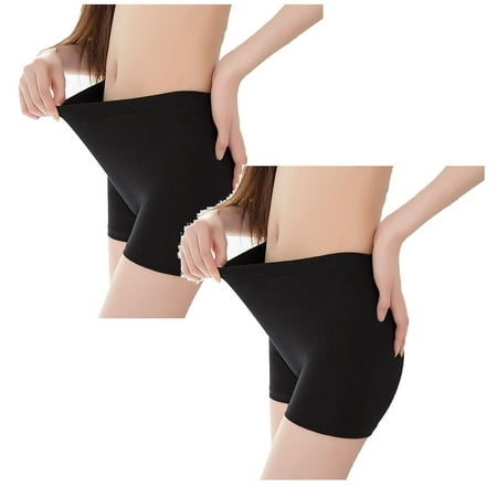Kcodviy 2Pcs Modern Fashion Moda Lace Womens Panties Plus Size Hi Cut Safety Pants Ladies Leggings Lace Dress Long Anti-Empty Boxer Shorts Sleepwear Women Shorts Pack Underwear Shorts For Wo