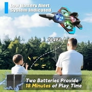 V32 Foam RC Planes for Kids Adults 8-16, RC Airplane Fighter Jet with Light, 360° Flip Fighter Jet Toy, Stunt Roll, Airplane Toy Gifts for Kids Boys