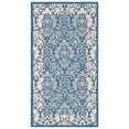 thumbnail image 2 of Safavieh Courtyard Dani Bordered Indoor/Outdoor Area Rug, Blue/Natural, 4' x 5'7", 2 of 10