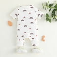 thumbnail image 2 of eczipvz Baby Bodysuit Girls Boys Short Sleeve Rainbow Prints Romper Bodysuits Jumpsuit 8 Month Old Baby (White, 12-18 Months), 2 of 5