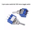 thumbnail image 2 of Toggle Switch Double Throw Rocker Switches Simple Operation Waterproof MTS-102-103-202-403-223 Self-locking ON/OFF Power Button Contactor 15 Pieces, 2 of 7