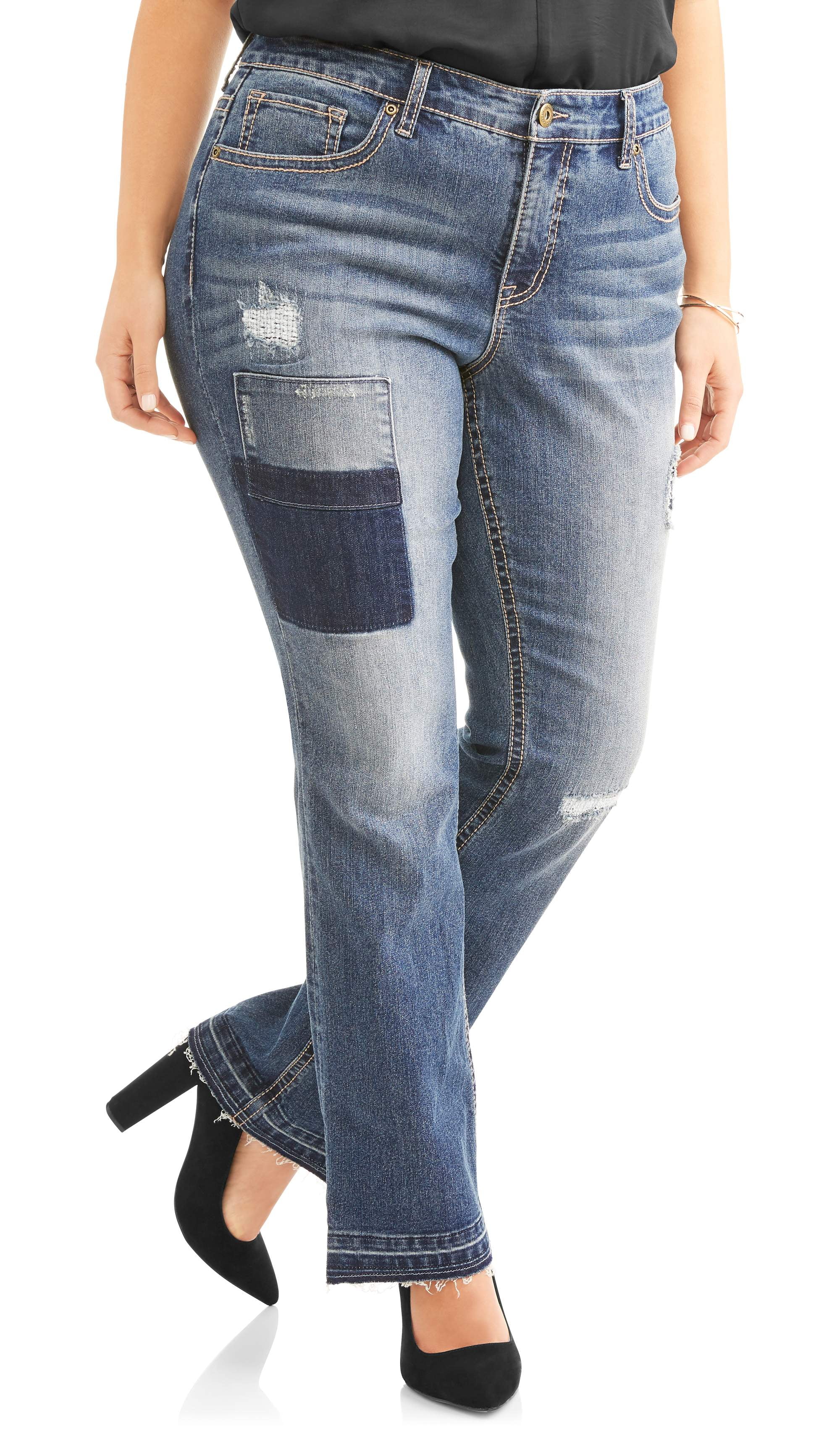 destructed bootcut jeans