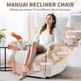 thumbnail image 3 of Howcool Power Swivel Rocker Recliner Chair for Nursery, Upholstered 270° Swivel Glider Chair with USB Ports, Power Recliners for Small Spaces Living Room,Gray, 3 of 7