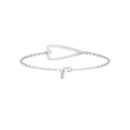 thumbnail image 2 of ARAIYA FINE JEWELRY 10K White Gold Round Lab Grown Diamond Heart Bracelets (1/5 cttw, D-F Color, VS1 Clarity) 7", 2 of 8