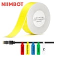 thumbnail image 2 of (3 pack) (3 pack) NIIMBOT Cable Label Maker Tape (0.49" x 4.29") Printer Sticker Paper with Self-Adhesive for D11/D110/D101/H1/H1S,1 Roll of 65 (Yellow), 2 of 8