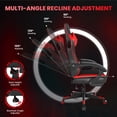 thumbnail image 6 of JONPONY Big and Tall Gaming Chair with Bluetooth Speakers Gamer Chair with Footrest Game Chair with Lumbar Support and 360-Swivel Seat and Headrest for Adults, Red, 6 of 10