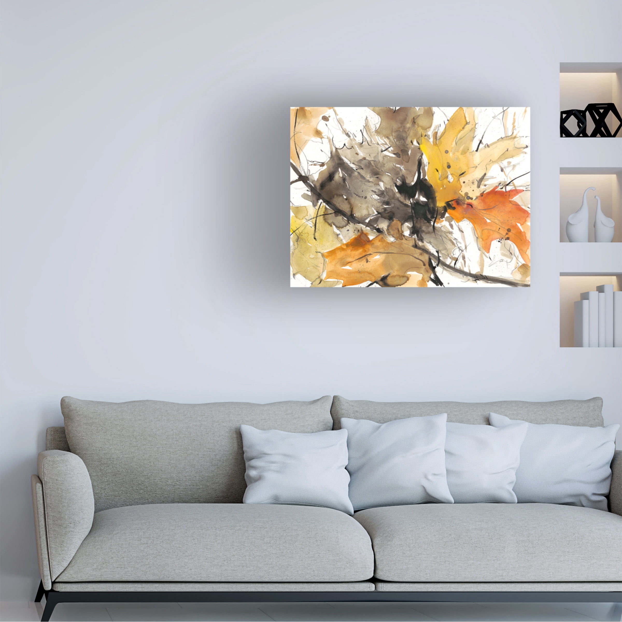 Samuel Dixon 'Watercolor Autumn Leaves II' Canvas Art