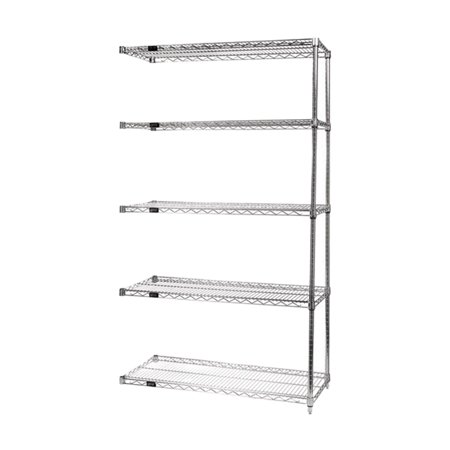 

Qantum Wire Shelving 5 - Shelf Add-on Unit - 21 x 54 x 74 - Chrome