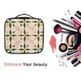 thumbnail image 6 of FORMRS Travel Makeup Bag Large Capacity Train Case Cosmetic Organizer with Adjustable Dividers, Retro Black Stars, 6 of 8