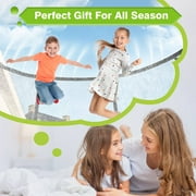 GVDV 12FT Outdoor Trampoline, Backyard Recreational Pumpkin Trampoline for Kids