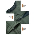 thumbnail image 6 of Men's Down-Filled Vest Winter Insulated Outdoor Vest Thickened Sleeveless Jacket - Warm for Cold Weather Layering, Hiking, and Holiday Adventures,Army Green,L, 6 of 7