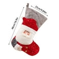 thumbnail image 3 of Velvet Christmas Stocking with Hidden Pocket and Faux Fur Cuff - Gold Embroidered Mantel Decor for Gift Giving Tradition(B), 3 of 5