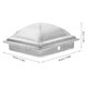 thumbnail image 5 of OUNONA 4Ud Tapas Para Postes De Metal Color Plata Resistentes A Intemperie Con Decorativo, 5 of 6