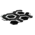 thumbnail image 5 of The Tile Life Pelta Orb Nero Blend Marble Hexagon Mosaic Tile Sample - 4 x 4 in. - Polished - 1-Piece - Floor, Wall, Backsplash, 5 of 13