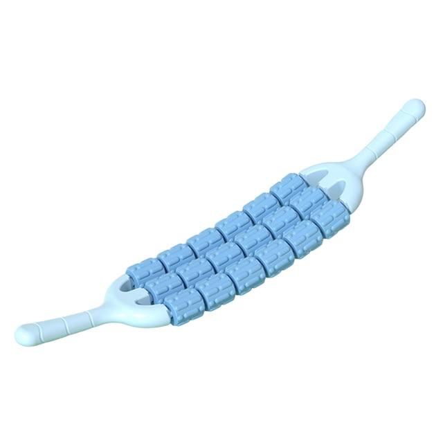 S SERENABLE Massage Roller Stick Compact Training Manual Massager for Stomach Legs Waist blue