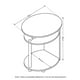 Furinno JAYA Design Simple Table de Bout Ovale, Noyer, 15080WNBK – image 2 sur 5