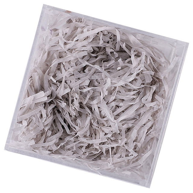 Relleno de rafia de papel Lafite Bewildely 1 paquete decoración de embalaje fiesta de boda Pascua Año Kits de decoración para fiestas Gris-plata