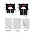 thumbnail image 6 of Red Roses Kitchen Curtains Sets 24 Inch Length with Valance, Modern Art Splash Flowers Butterfly Swag Valances and Tiers Curtain Set Drapes Swag Curtains for Living Room, Bathroom, Bedroom, Cafe, 6 of 6