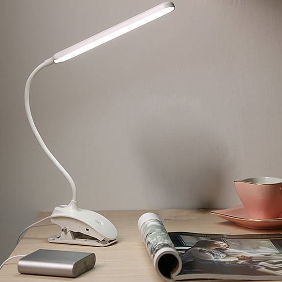Table Lamp USB Clip Reading Lamp,3 Color Modes,Eye Protection Book Light,360° Flexible Gooseneck,Dimmable LED Desk Lamp for Study Office Bed Holiday Gifts