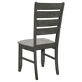 thumbnail image 4 of Benjara Lyla 19 Inch Side Chair, Set of 2, Ladderback Style, Rustic Gray Wood, 4 of 5