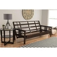 thumbnail image 4 of Wooden Futon Frame Set - Convertible Sofa Bed with Mattress - Espresso Finish, 4 of 6