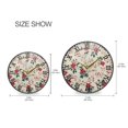 thumbnail image 2 of Round Clock Wall Clock Decorative Clock 9.5" Sizes Red Small Floral Pattern, 2 of 9