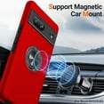 thumbnail image 3 of KOMI for Google Pixel 7 Case, Slim Fit Shockproof Protective Phone Case for Pixel 7, Military-Grade Drop Protection with Ring Kickstand [Magnetic Car Mount Feature] Case for Google Pixel 7 Red, 3 of 5
