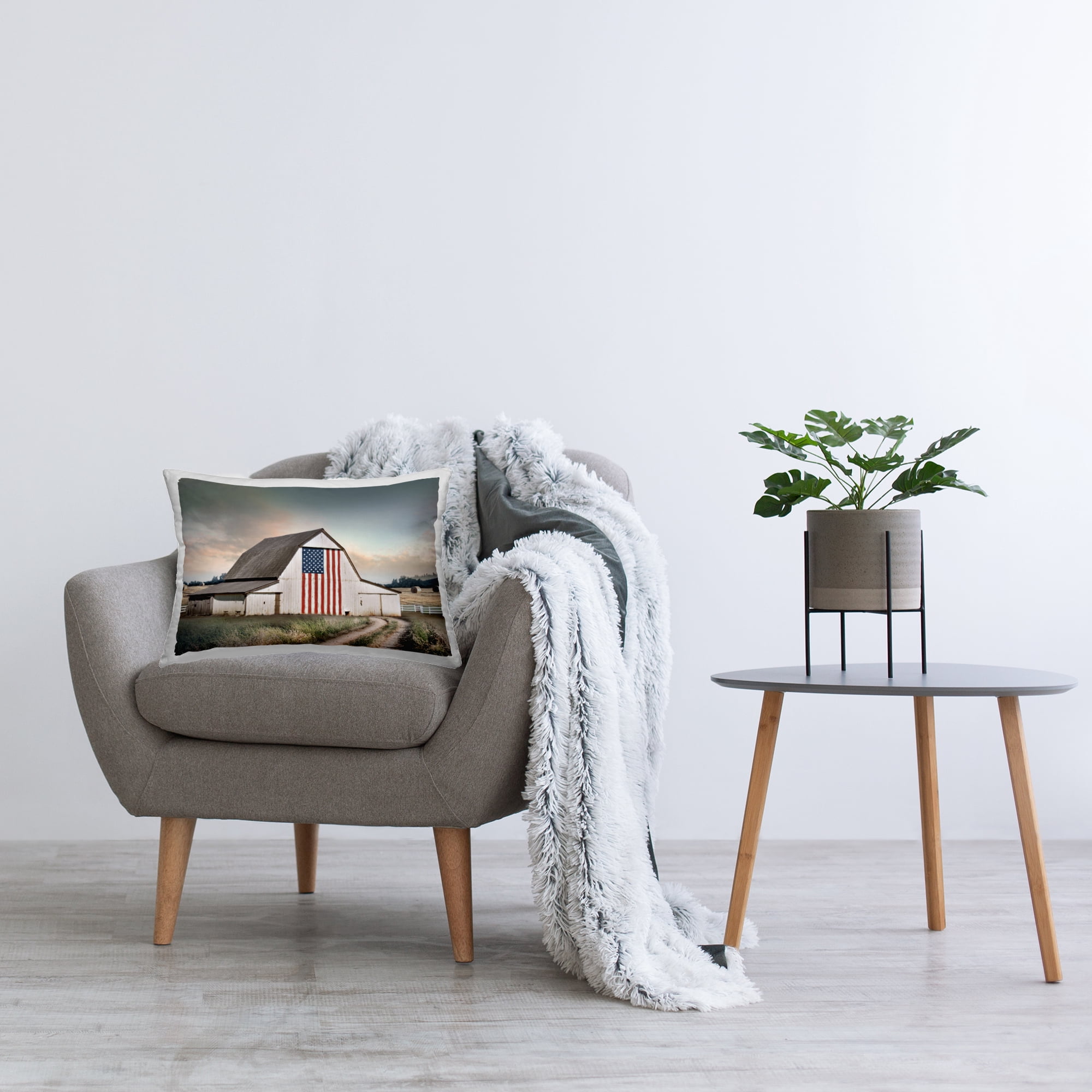 Stupell Industries Land That I Love Barn Decorative Printed Throw Pillow, design by CAD Designs, 14 x 7 x 20