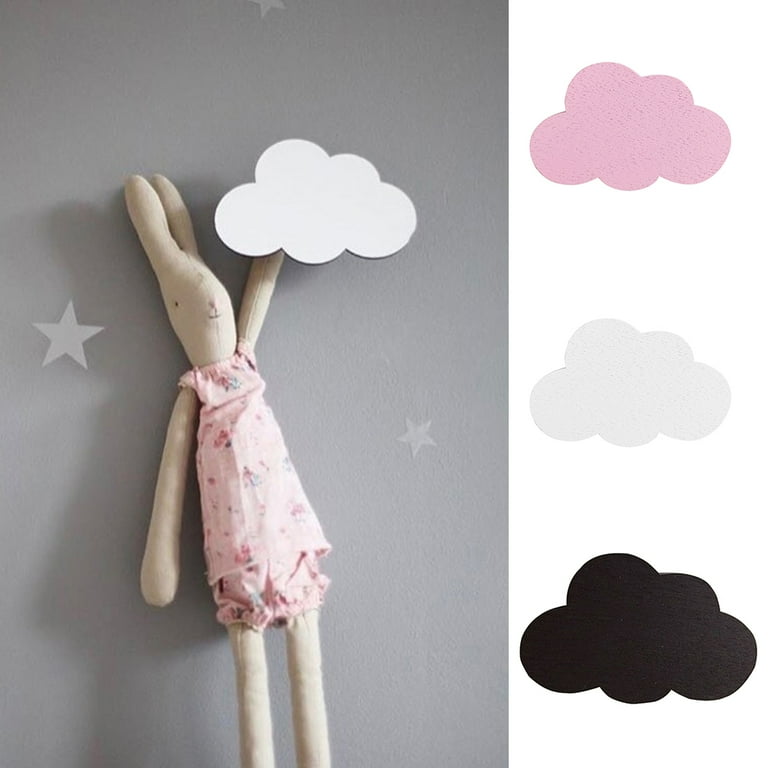 Farfi Nordic Style Cartoon Cloud Kids Room Wooden Sticker Wall
