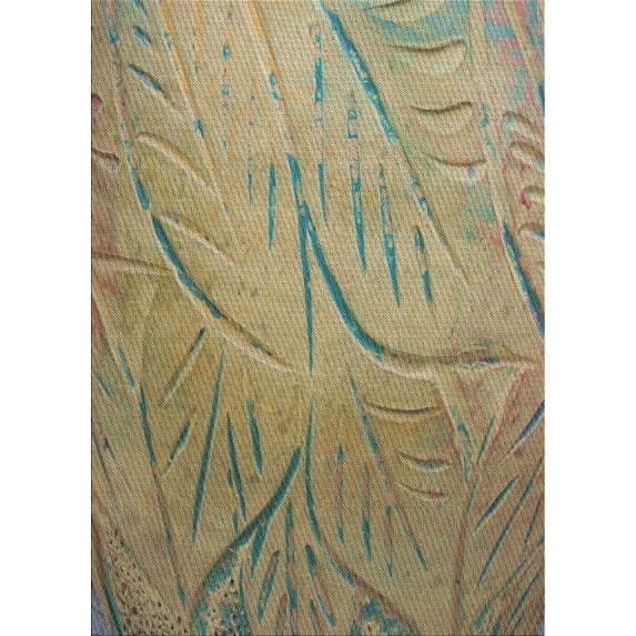 Ahgly Company Indoor Rectangle Patterned Oak Brown Novelty Area Rugs, 2' x 4'